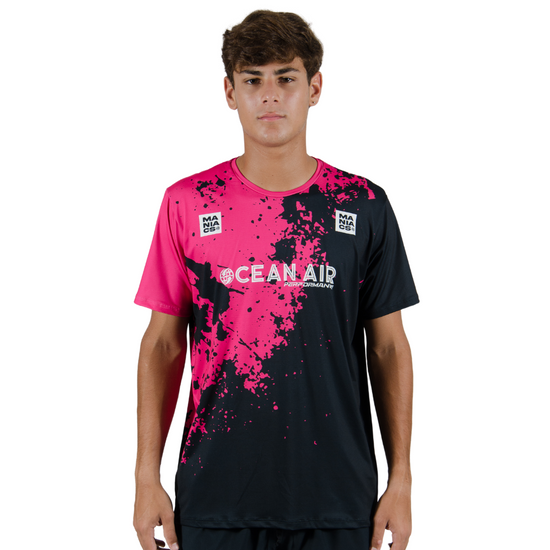 NACHO GUEDEZ 2024 SUMMER MEN TSHIRT BLACK / PINK