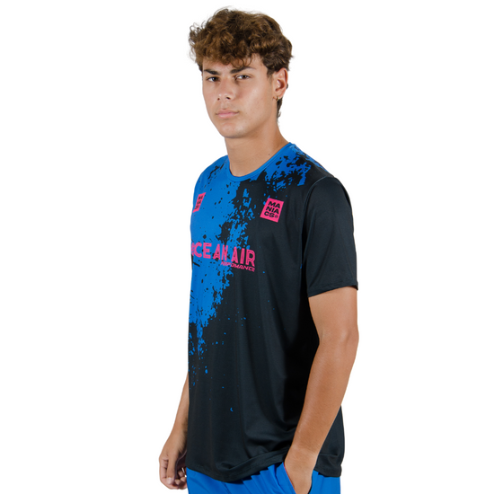 NACHO GUEDEZ 2024 SUMMER MEN TSHIRT BLUE / BLACK