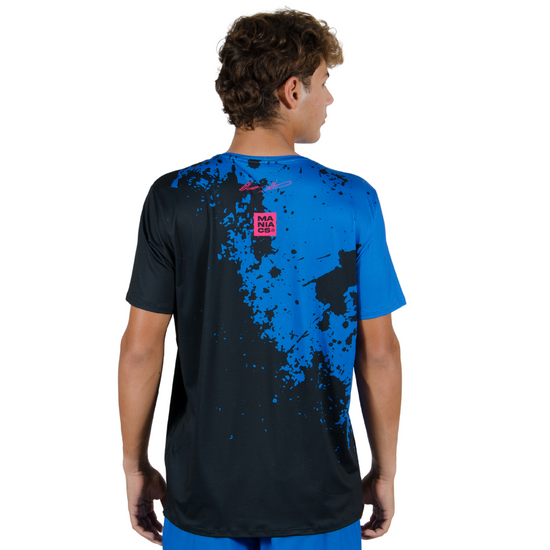 NACHO GUEDEZ 2024 SUMMER MEN TSHIRT BLUE / BLACK